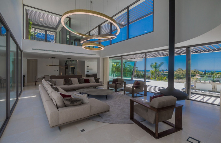 Brand new modern villa with sea and golf views